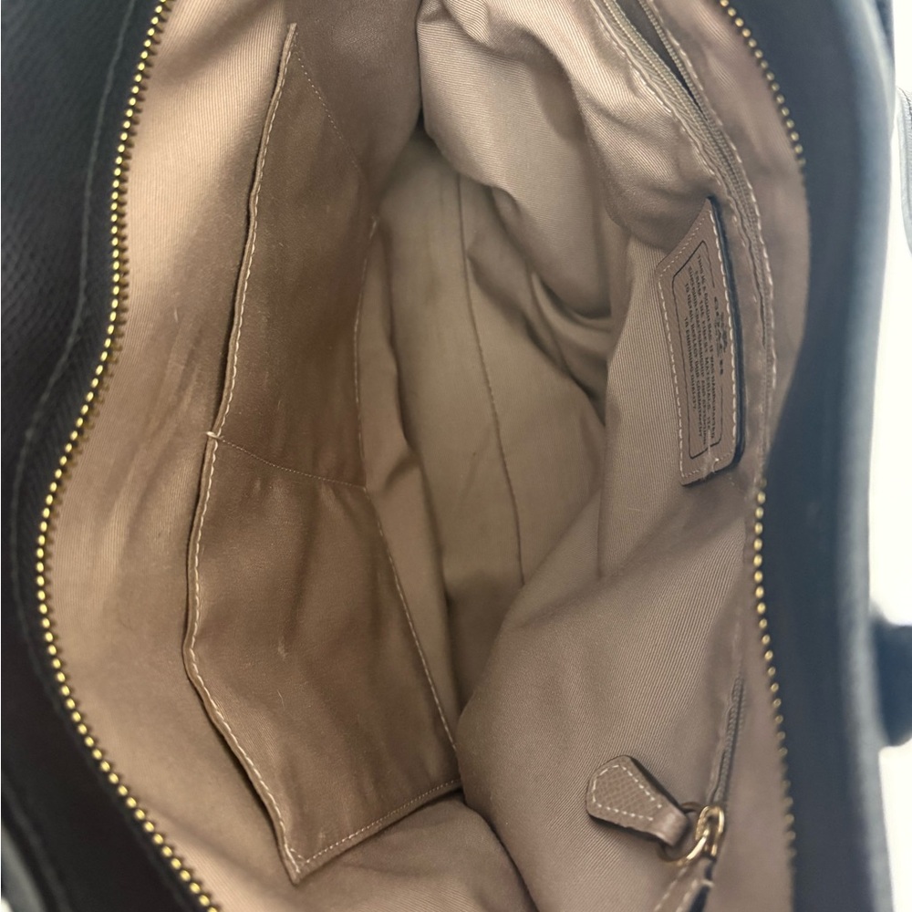 Coach Black Tote with Gold Accents - Picture 6 of 12